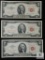 Group of 3 - US $2 red seal notes