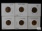 Mixed lot of (6) wheat cents