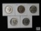 Group of (5) silver Kennedy half dollars