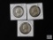 Group of (3) silver Washington quarters