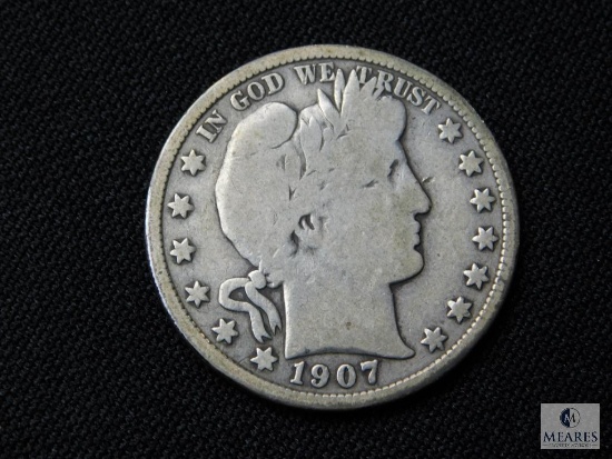 1907-S Barber Half Dollar