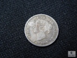 1890 Canadian 5 cents coin