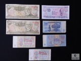 Russian, Vietnamese and Costa Rican currency