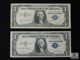 Group of 2 - US $1 silver certificates