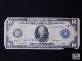 Series 1913 - US $10 silver certificate - horse blanket