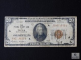 $20 National Currency Note - The Federal Reserve Bank of Boston Massachusetts - Series 1929