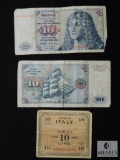 German and Italian currency