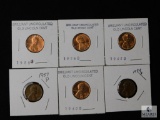 Mixed lot of (6) Lincoln cents
