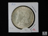 1921 Morgan silver dollar