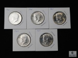 Group of (5) 1964 Kennedy half dollars