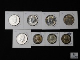 Group of (8) silver Washington quarters