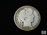 1908-D Barber Half Dollar