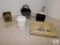Lot of decorative items 3D Picture, Sony Alarm Clock, Canister, & Candle Holder