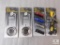 New lot 4 LED Mini Flashlights, 3 piece Stubby Tool Set, and 2) 3 piece Magnetic Tool Set