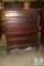 Vintage 5 Drawer Wood Chest of Drawers Dresser