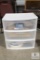 Sterilite 3 Drawer Cart Plastic Storage Unit with Contents