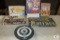 Lot Vintage Board Games Jump Shoes, Square Off, Raltrace, Dartboard +