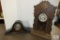 Vintage Gilbert Mantle Clock and Wooden Wall Clock for repair