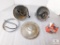 Lot 2 Vintage Car Vehicle Headlights and MG Hubcap