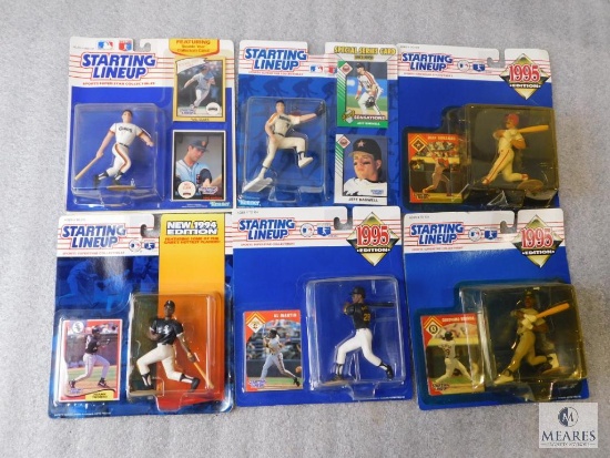 Lot 6 New Starting Lineup Baseball Player Figurine & Collector Card Sets