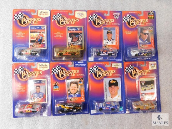 Lot 8 New Winner's Circle Nascar 1/64 Scale Collector Cars & Card Sets