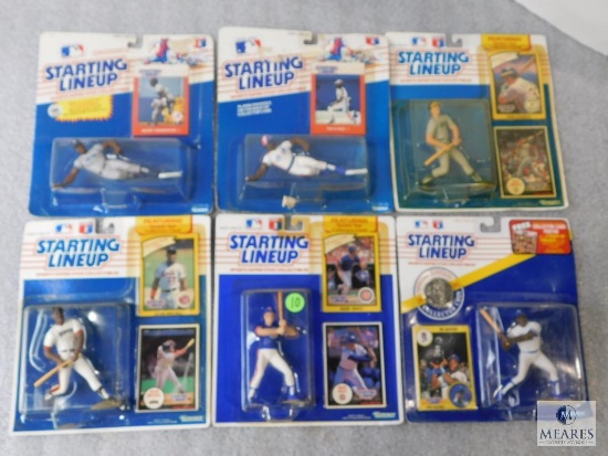 Lot 6 New Starting Lineup Baseball Player Figurine & Collector Card Sets