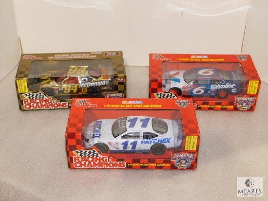Lot 3 New 1:24 Scale Racing Champions Diecast Nascar Cars