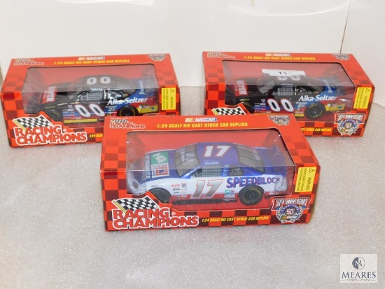 Lot 3 New 1:24 Scale Racing Champions Diecast Nascar Cars