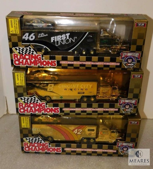 Lot 3 Racing Champions 1:64 Diecast Nascar Car, Truck & Trailer