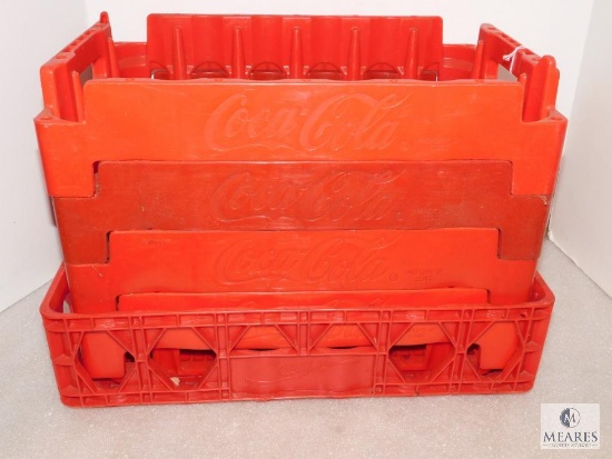 Lot 5 Coca-Cola Plastic Drink Crates