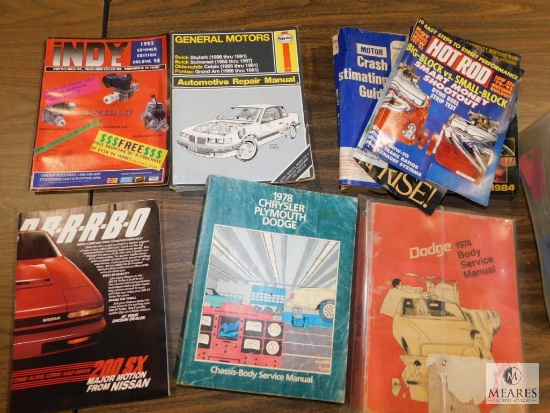 Box lot of Vehicle Service Manuals & Books