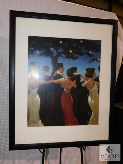Vettriano "elegant evening party" Art Print Matted and Framed 26" x 32"