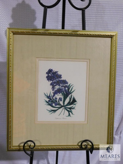 Dolphinium Barlow Floral Art Print Matted and Framed 17.5" x 19.5"