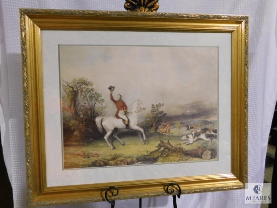 Foxhunt Litho Framed Art Print 33" x 27"