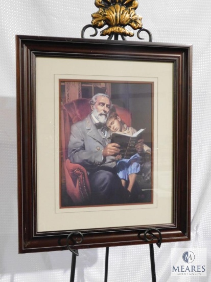 William Maughan "Christian General" Military print Matted & Framed 20" x 23.5"