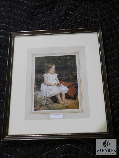 "Eveline Lees by John Everett Millais Print Framed and Matted 13" x 15"