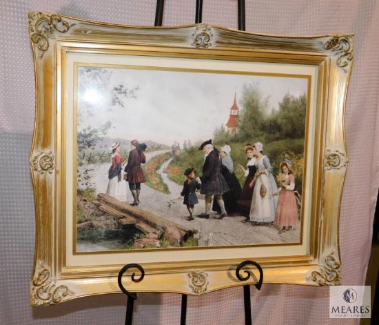 Jenine Brownscombe "Sunday Morning in Sleepy Hollow" Matted & Framed Print 20" x 24"