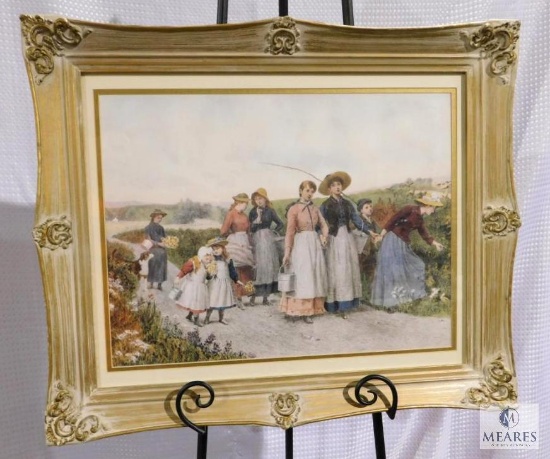 Jenine Brownscombe "The Berry Pickers" Matted & Framed Print 20" x 24"