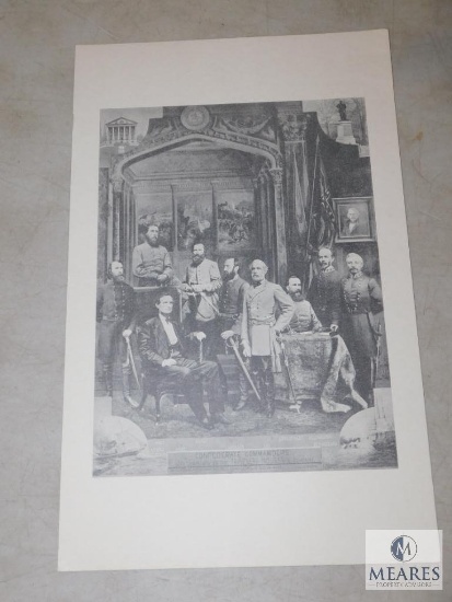 Civil War Confederate Commanders Picture Copy Travelers Insurance Co. 12.5" x 20"