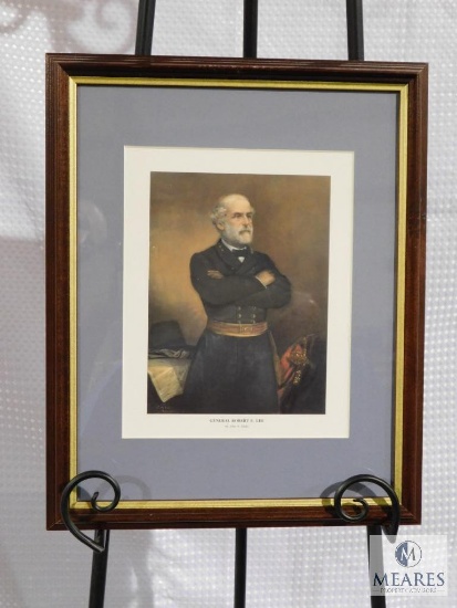 General Robert E. Lee John Elder Print Matted and Framed 15.5" x 12.5"