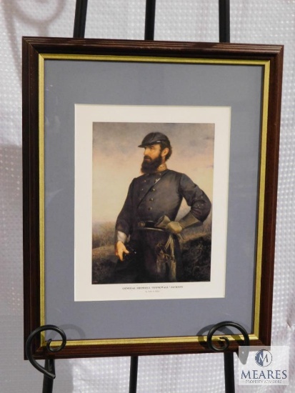 General Thomas J. "Stonewall" Jackson John Elder Print Matted and Framed 15.5" x 12.5"