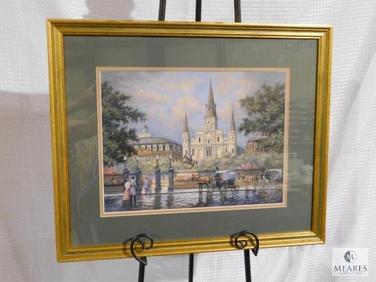 Al Federico "Jackson Square" Signed & Numbered Print Framed & Matted 23.5" x 20"