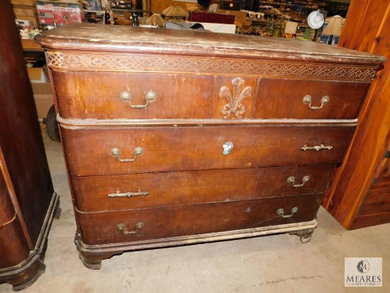Vintage 4 Drawer Dresser Wood