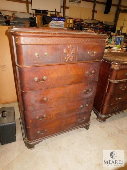 Vintage 5 Drawer Chest of Drawers Dresser