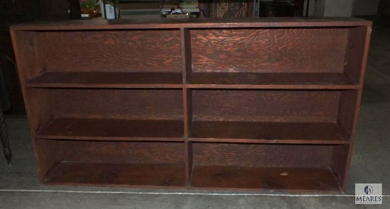 Large Pine Wood Bookshelf 6 Section