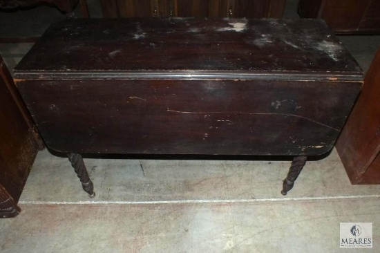 Antique Drop Leaf Table with Turned Legs