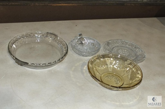 Lot Vintage Glass Dishes and Porcelain China Decorative Plates