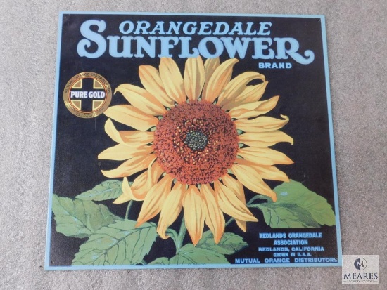Orangedale Sunflower Brand Tin Sign 13.5" x 12.5"