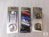 Lot New 4 piece LED Mini Flashlights, 2 Piece Tape Measure Set, & 3 piece Magnetic Tool Set