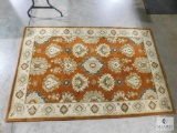 7.5' x 5' Area Rug colors - burnt umber, browns, and taupes